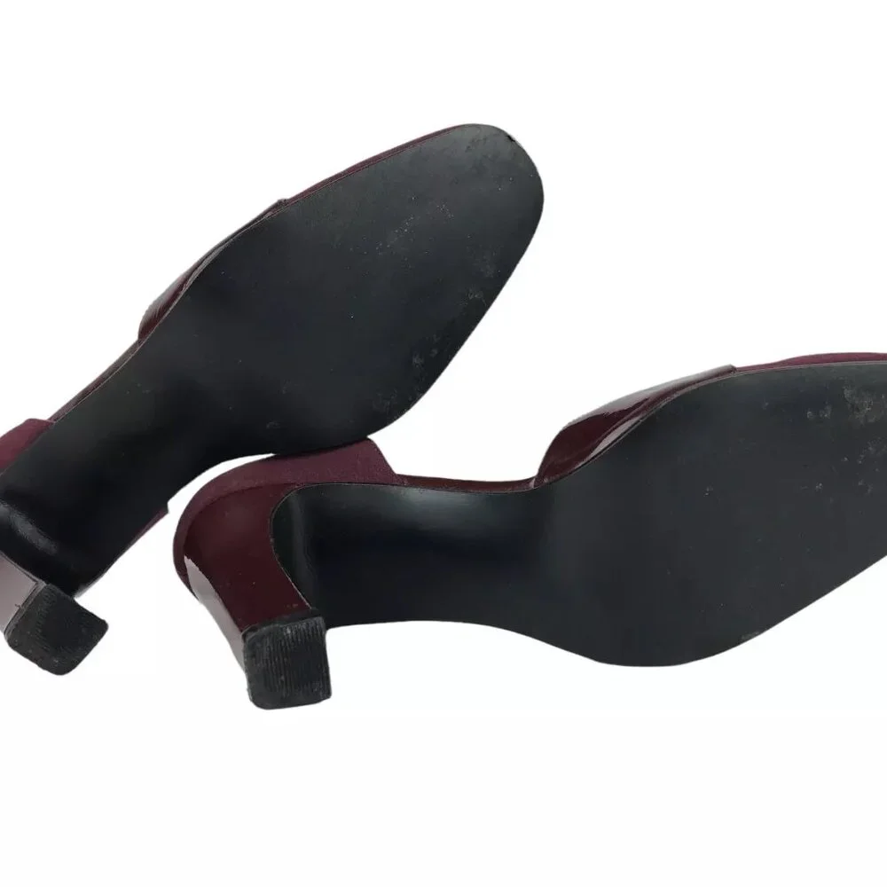 Jennifer Moore Womens Maroon Slip On Round Toe Cone Pump‎ Heel Size US 6.5 M